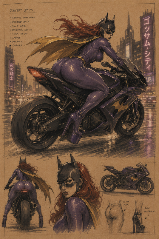 Batgirl on Motorcycle